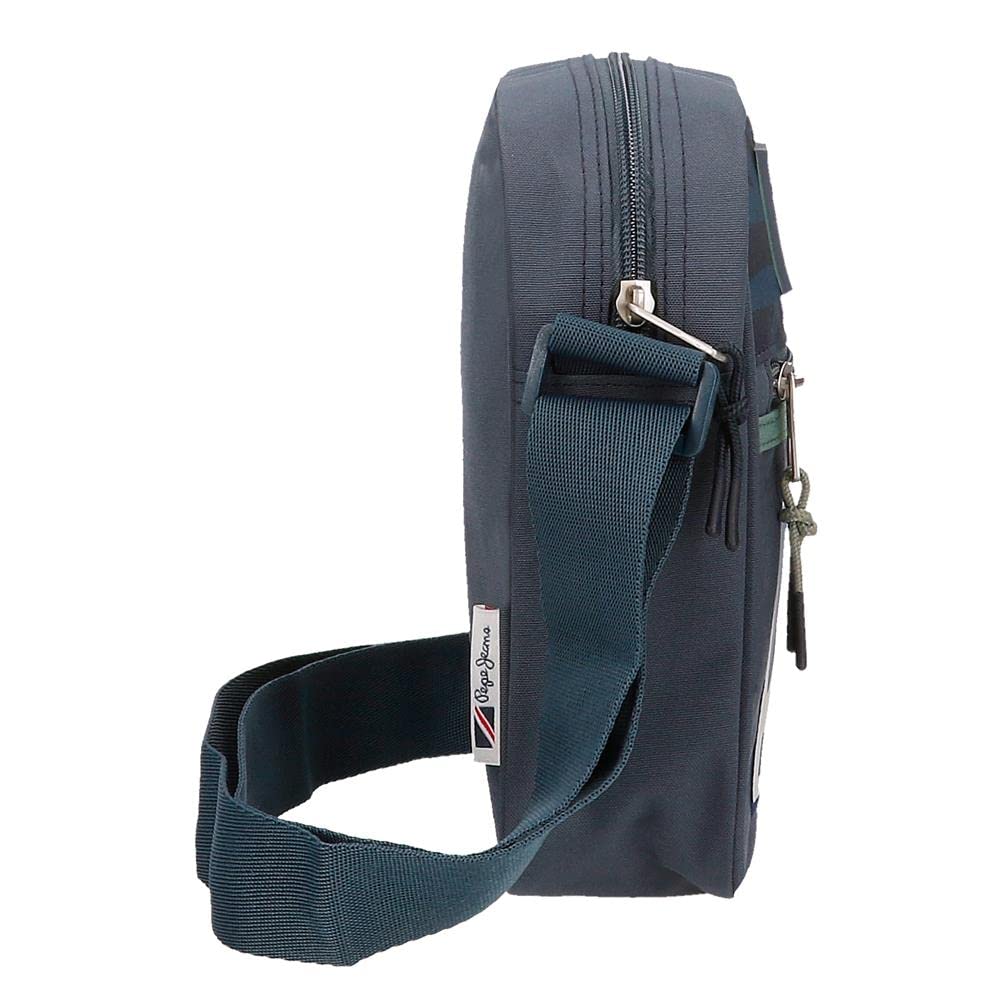 Pepe Jeans Tom Bandolera Azul 17x21x7 cms Poliéster