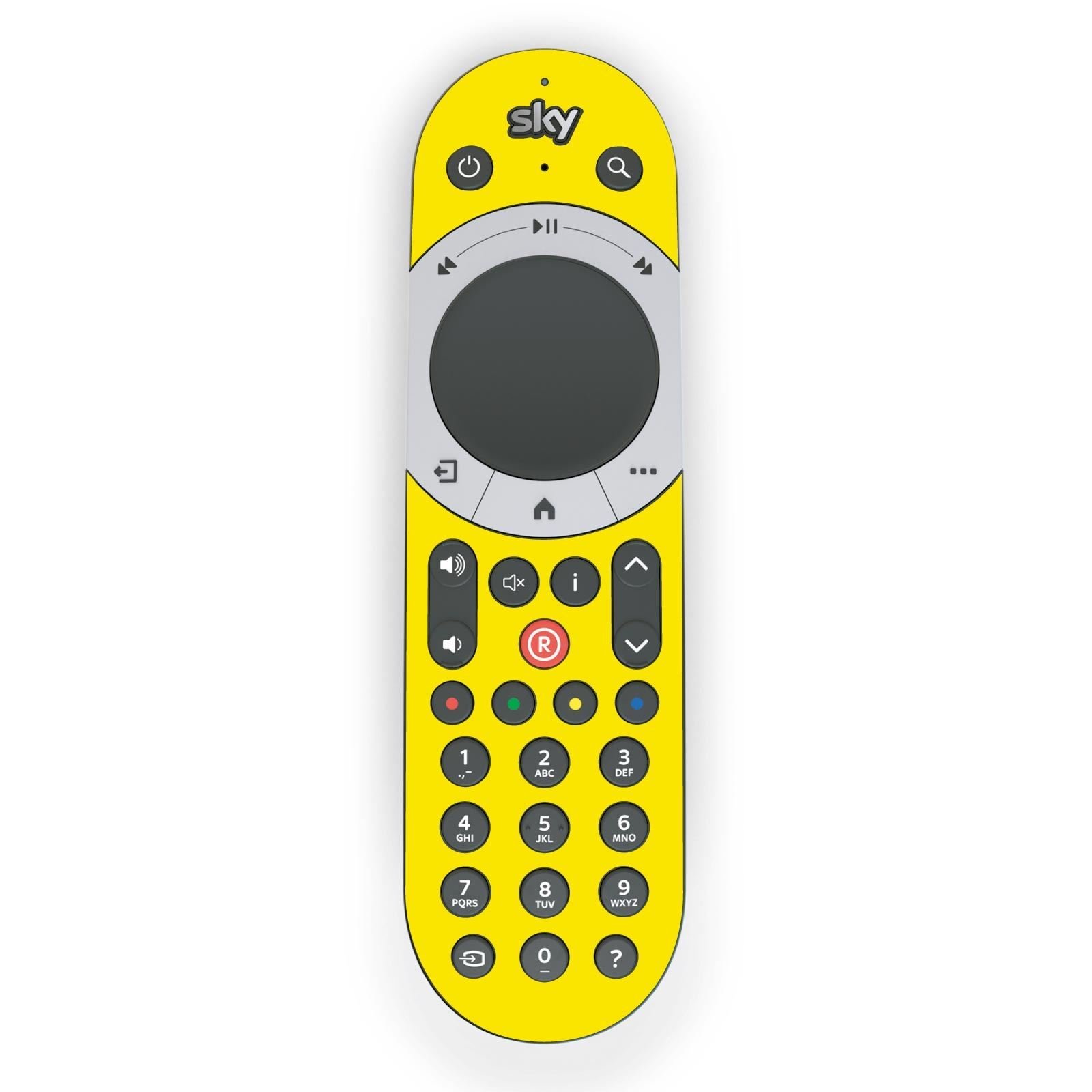 Stika.co Yellow Plain Vinyl Skin Sticker For Tv Remote Controller - For Sky Q Touch Remote Only - Remote Not Included - Sticker Only