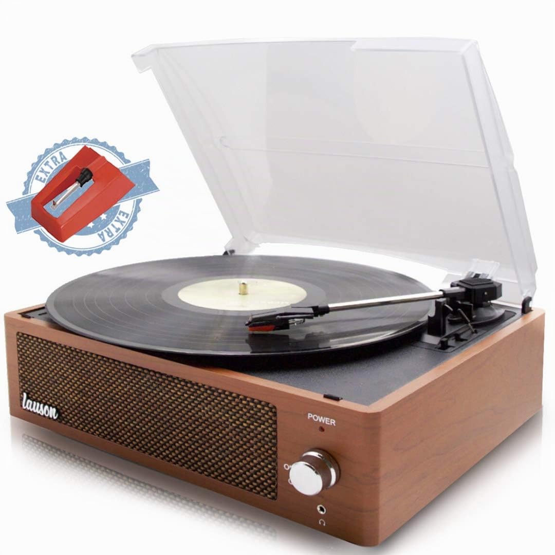 XN092 Giradischi in Vinile Vintage con Bluetooth e Altoparlanti Integrati Codifica della Funzione di Registrazione PC-Link Lettore vinile a 3 velocità 33, 45, 78 (Rovere)