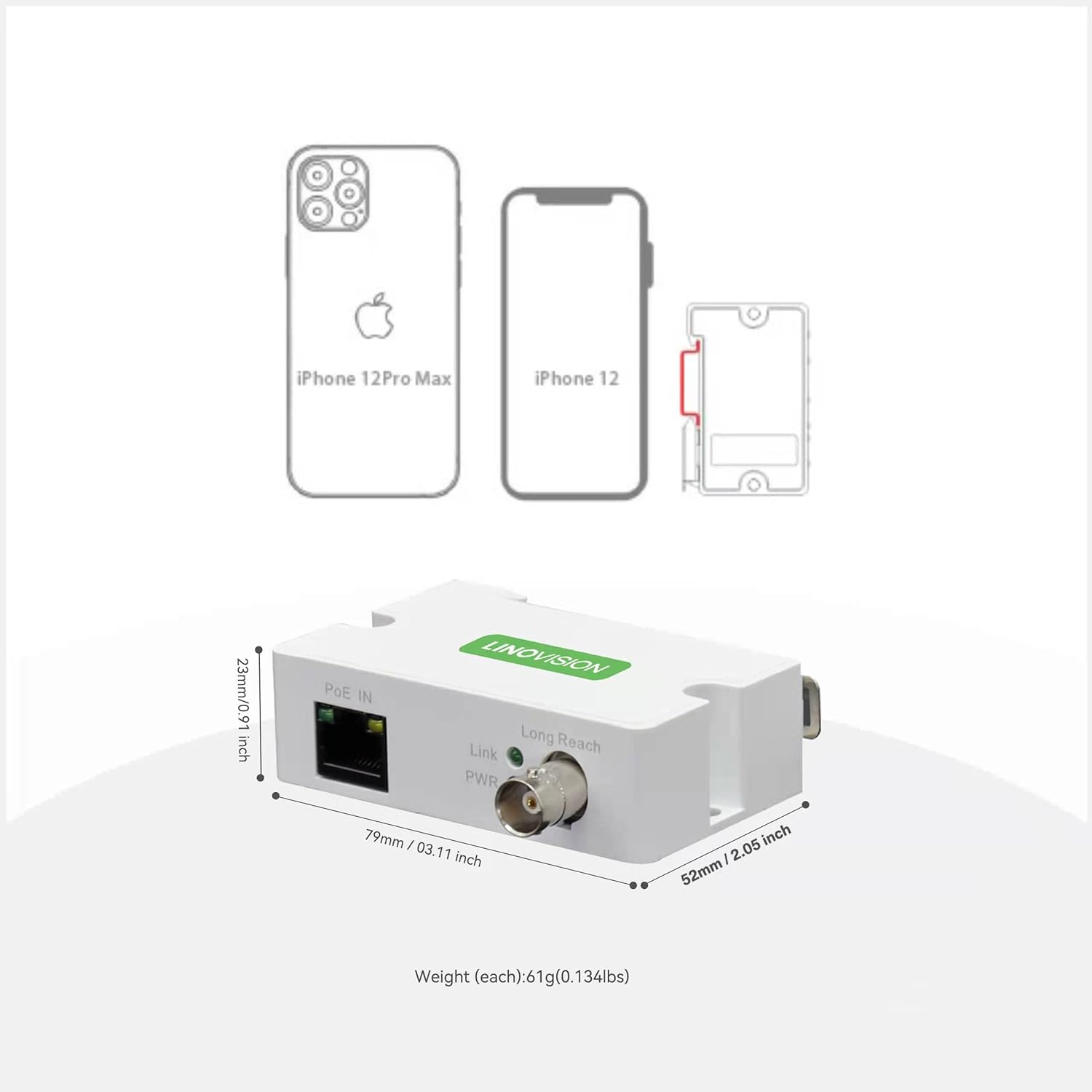Hоttеѕt Sаlеѕ 【Upgraded】LINOVISION POE Over Coax EOC Converter IP Over Coax Max 3000ft Power and Data Transmission Over Regular RG59 Coaxial Cable for Upgrading Analog Surveillance System to IP Surveillance System Bеѕt Cуbеr Dеаlѕ 🔥 【Upgraded】LINOVISION POE Over Coax EOC Converter IP Over Coax Max 3000ft Power and Data Transmission Over Regular RG59 Coaxial Cable for Upgrading Analog Surveillance System to IP Surveillance System