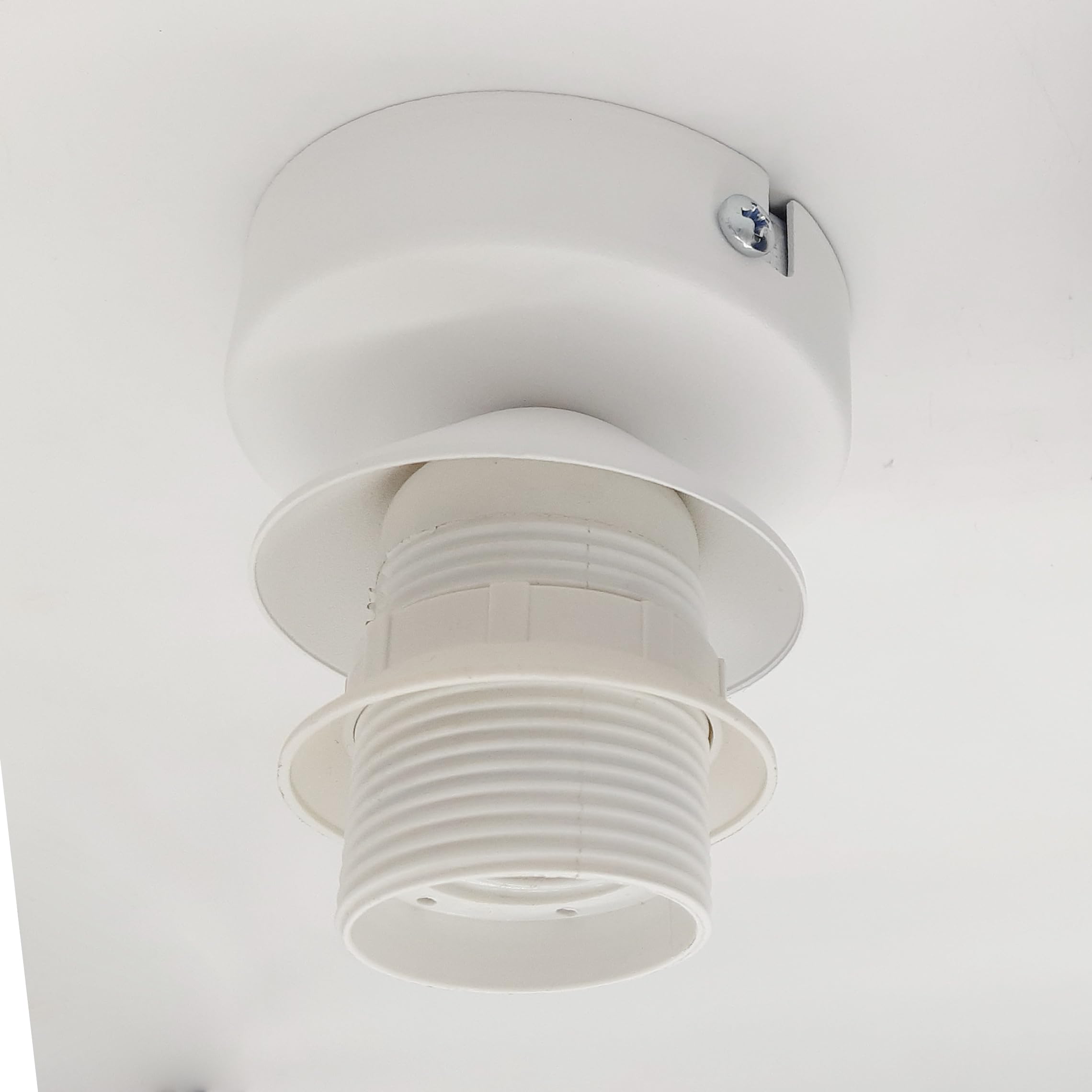 L+ Plafoniera LED da Soffitto a Cupola in Metallo - Diametro 30cm - Attacco E27 Lampadina Esclusa - Made in Italy - Design Moderno per Cucina e Soggiorno (Bianco)