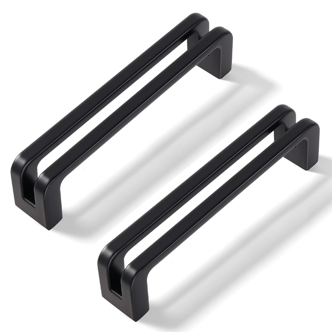 SYZOW 6 Pack Black Cabinet Pulls 128mm Hole Centers Kitchen Cabinet Handles Zinc Alloy Vintage Drawer Pulls