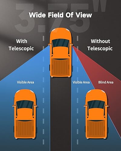 Miniatura 5 de Espejos de remolque compatibles con Ford 2004-2014 para camioneta F150, espejo lateral con luz de señal de giro calentada con alimentación ajustada,