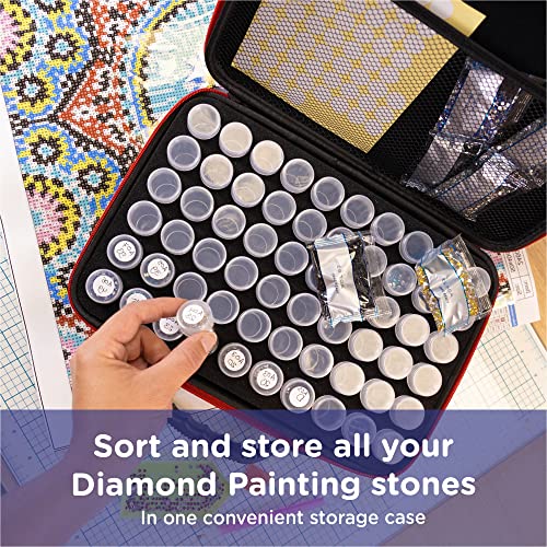 Boite Diamond Painting Crafts & Co verte à 60 compartiments pour kit de rangement de perles