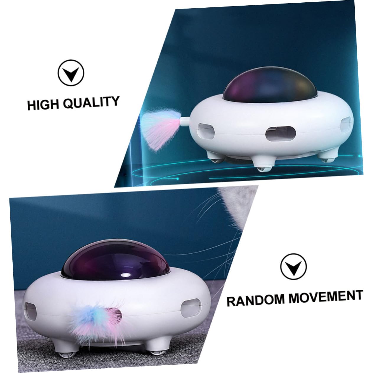TOYANDONA 1 Ensemble Toy pour Chat Automatique Électronique Rotatif pour Intérieur Stimulation Amusement Garanti