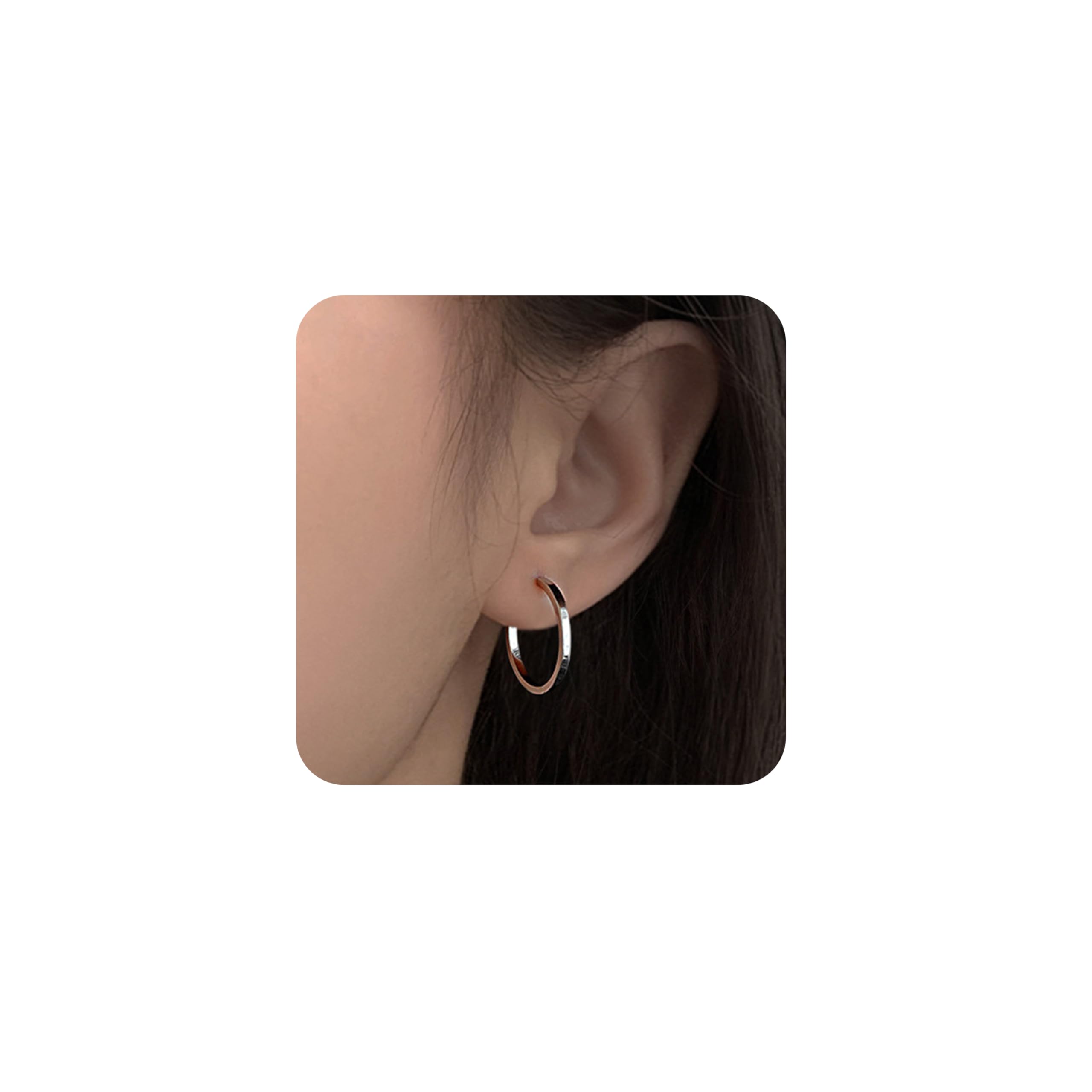 【Mesaro】レディースピアス 金属アレルギー対応 ステンレス フープピアス リングピアス つけっぱなし サージカルステンレス ピアス 両耳用 ファーストピアス セカンドピアス リングタイプ