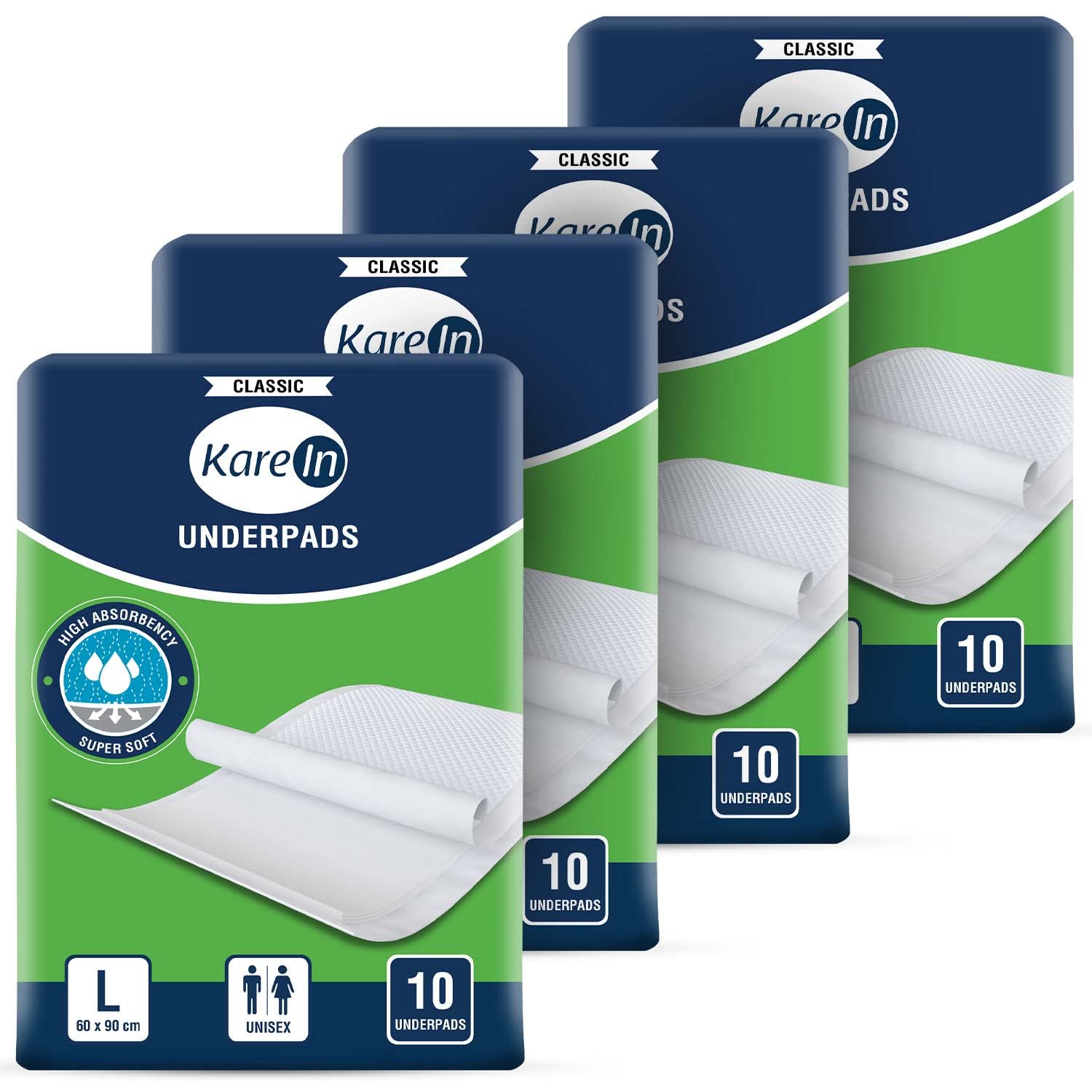 Buy KareIn Classic Underpads, Large 60 x 90 Cm, Superior Absorbency