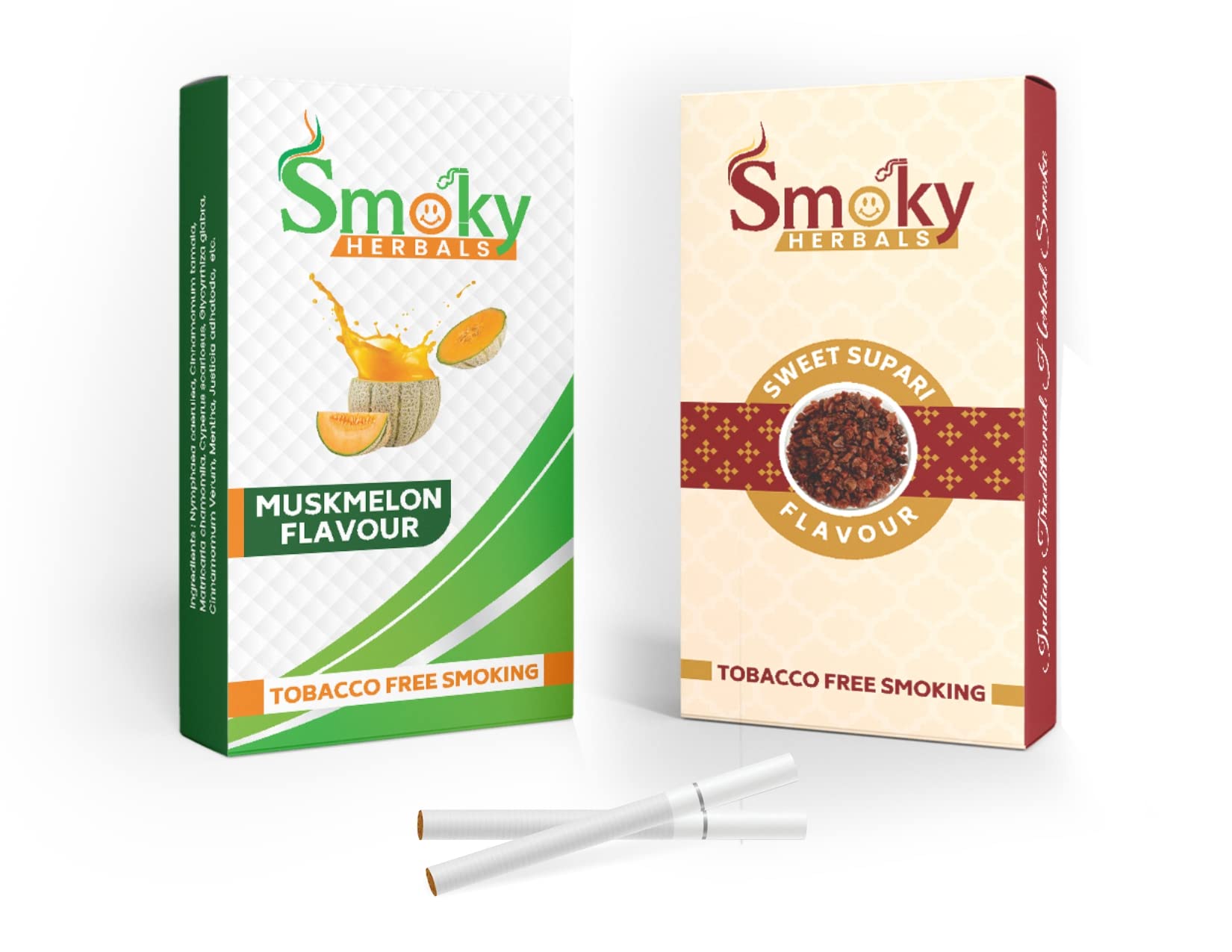 Smoky Herbals Pack of 2 Flavours 100% Tobacco & Nicotine Free Cigarette (SWEET SUPARI - MUSKMELON) - 10Sticks x 2 (B0B3DZTSYR) Amazon Price History, Amazon Price Tracker