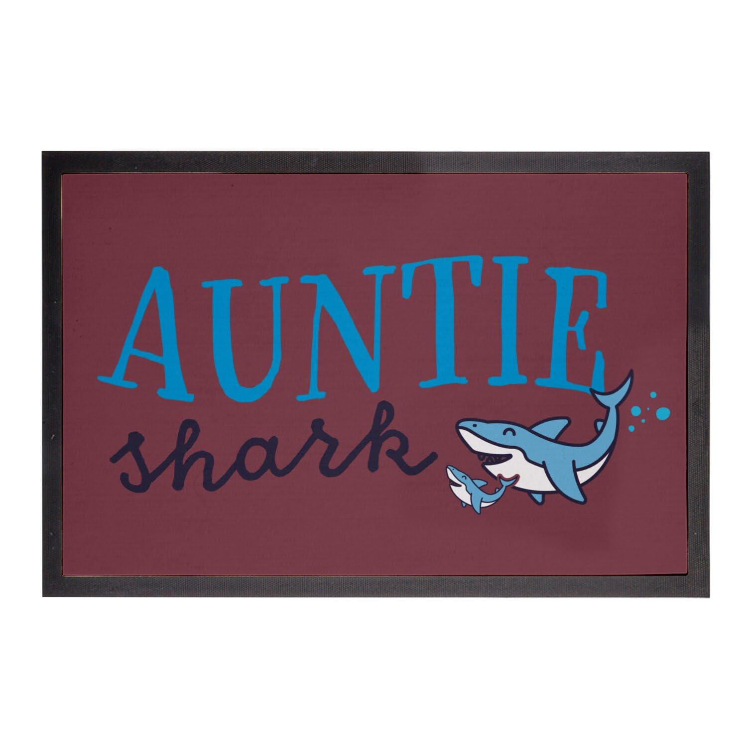 Paillasson rouge Auntie Shark tapis entree design pour maison