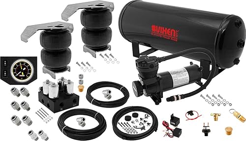 Vixen Air Kit de suspensión para camiones/bolsa de automóvil/paseo aéreo/resorte. Sistema a bordo-compresor de 200 psi, tanque de 4 galones. Para
