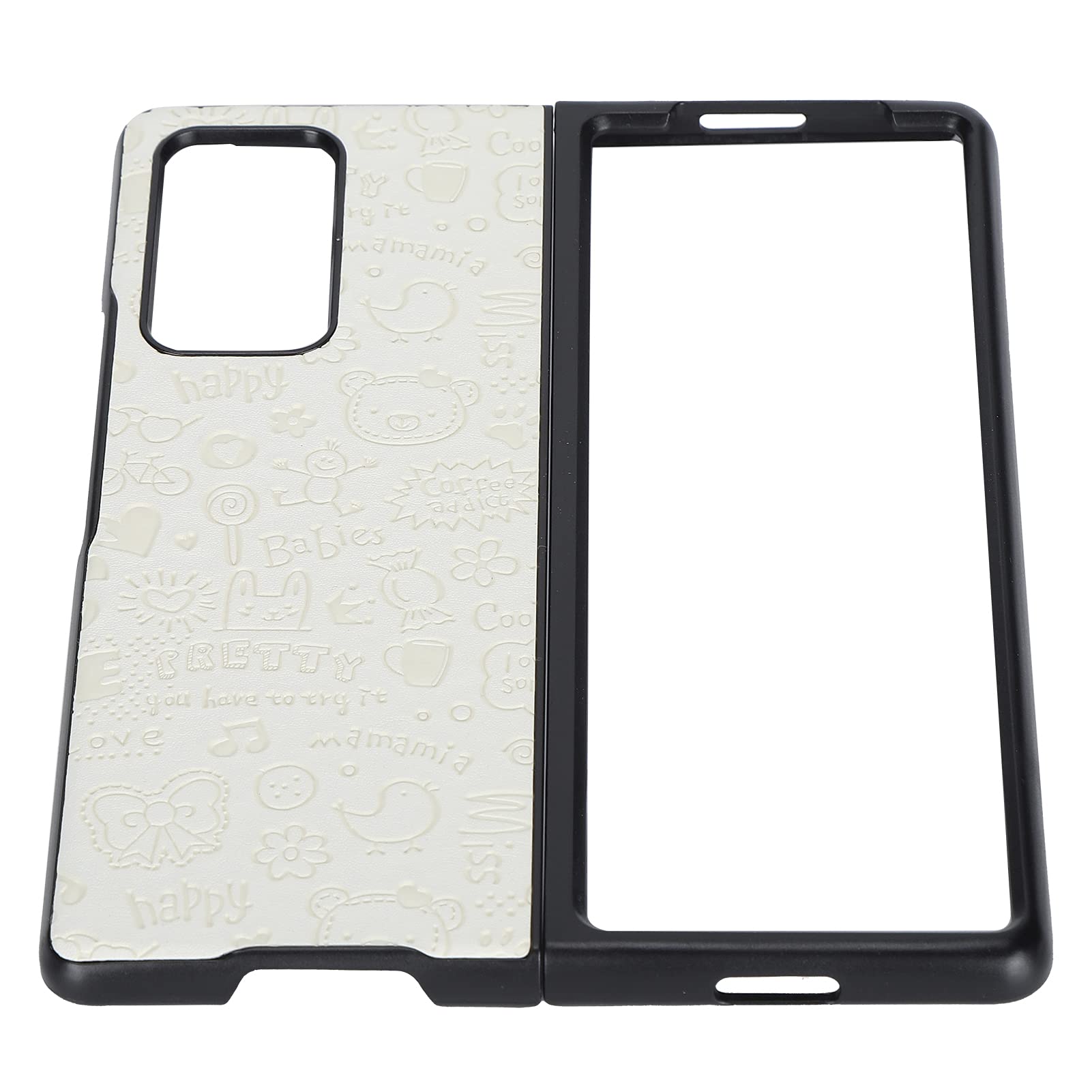 KTM Healthcare® Folding Screen Phone Case, High Safety Factor Convenient to Use Folding Screen Phone Case for Samsung Z for Phone(White)