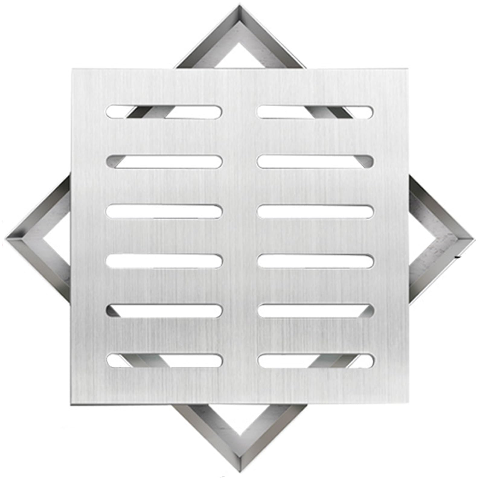 Grille d'extérieur pour terrasse et trottoir en inox robuste 25cm