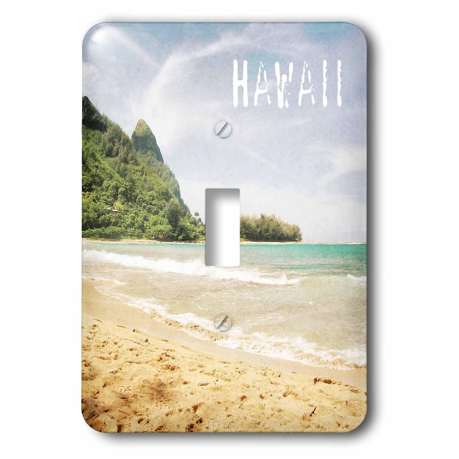Interrupteur baïonnette Kauai Hawaii plage tropicale multicolore 3dRose LSP 30918 1