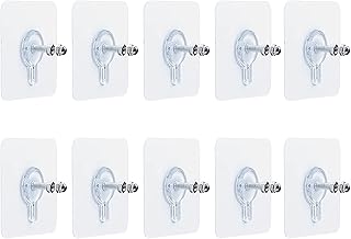 MEISO 10 Pièces Adhésif Vis Murales Clous de Suspension Auto-Adhésifs pour Accrocher Vis Adhésives Montage Mural Crochets pour Cuisine Salle de Bain Chambre Salon