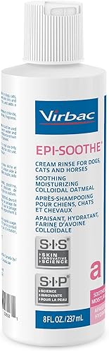 Miniatura 2 de Virbac Epi-Soothe Cream Rinse - Acondicionador para mascotas, para perros, gatos y caballos (8 onzas), para pieles secas o sensibles