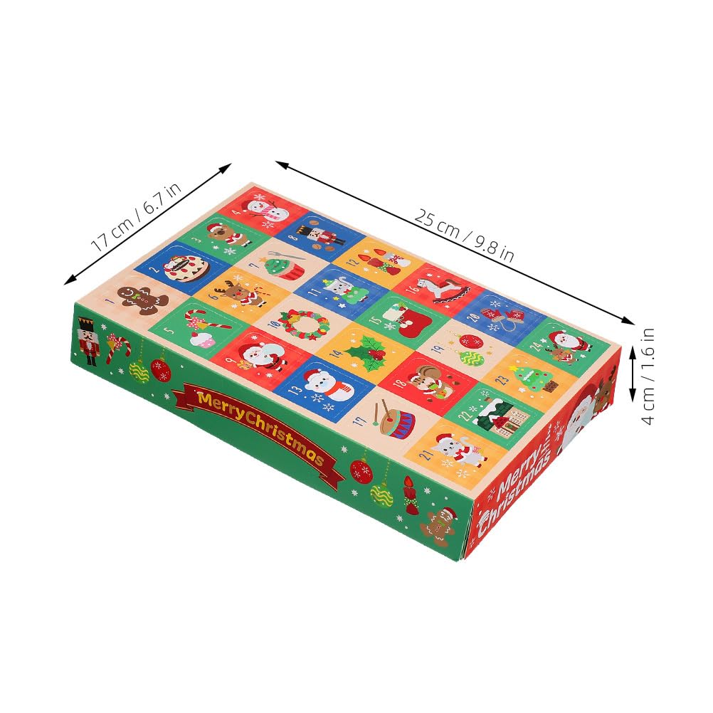 Cabilock Caja de 15 calendarios de adviento navideños: cajas vacías de cuenta regresiva de 24 días para dulces de chocolate - Cajas de dulces DIY para las fiestas