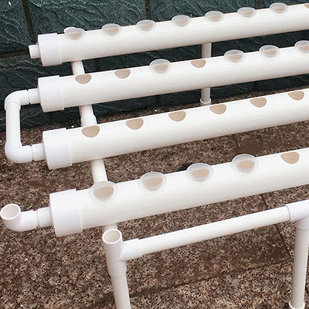 Hidropónico de 36 Agujeros, Kit de Cultivo hidropónico con Tubo hidropónico de PVC para Cultivo de Plantas sin Tierra