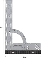 Vista 3 de Milescraft 8404 Framing Square 300 Imperial Framing Square - Cuadrado de carpintero de acero de 12 x 8 pulgadas para carpintería con valla extraíble