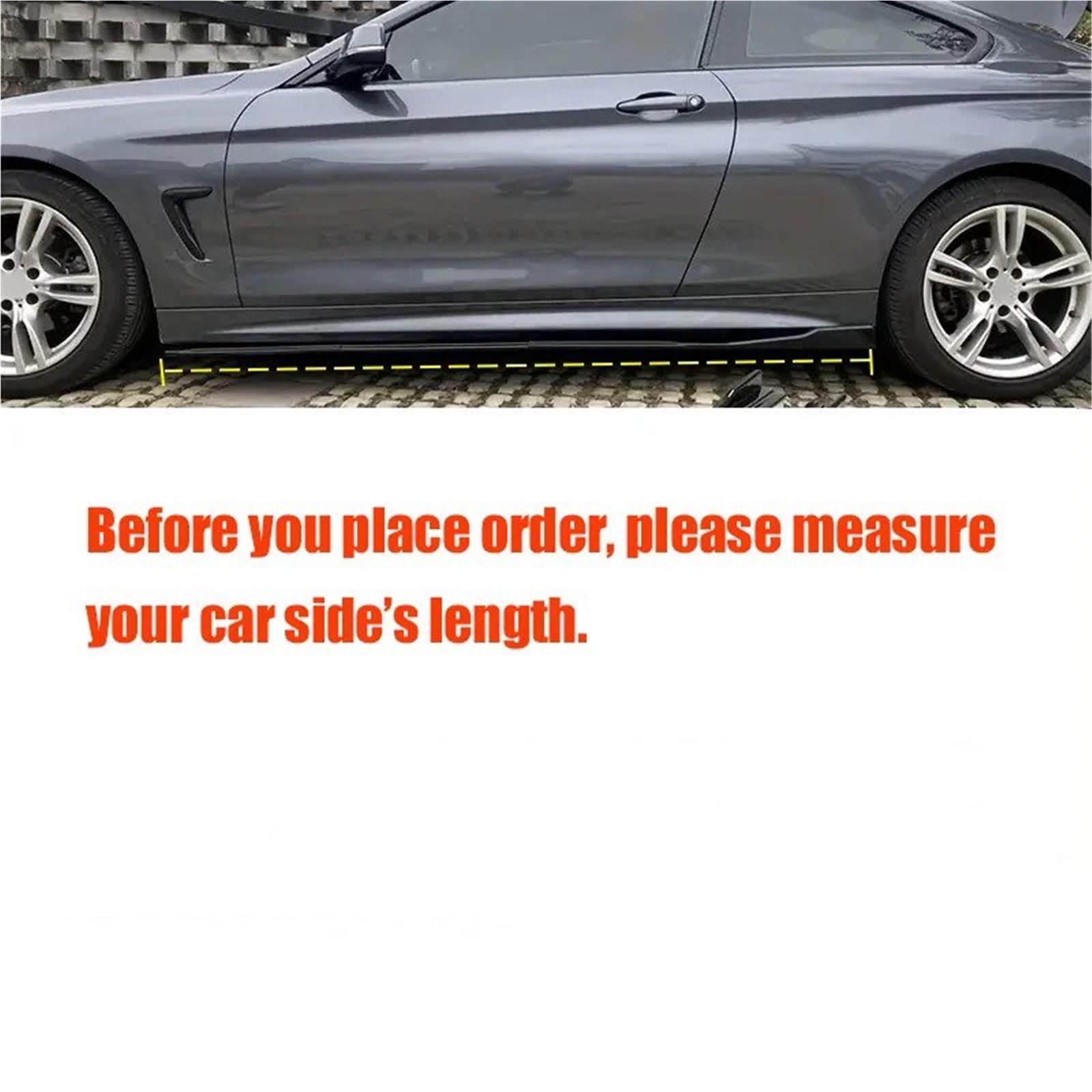 Jupe Latérale pour BMW Série 3 F30 F31 2012-2018 Bas De Caisse Latéraux en ABS Peint Noir Brillant