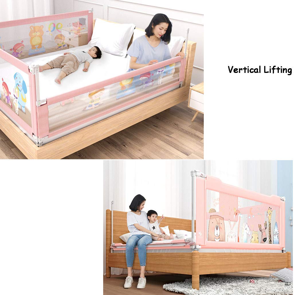 Barandilla de Cama de Seguridad Vertical Premium para niños pequeños con Anclaje Reforzado, Altura Ajustable de 72 a 108 cm para niños de tamaño Individual, matrimonial,