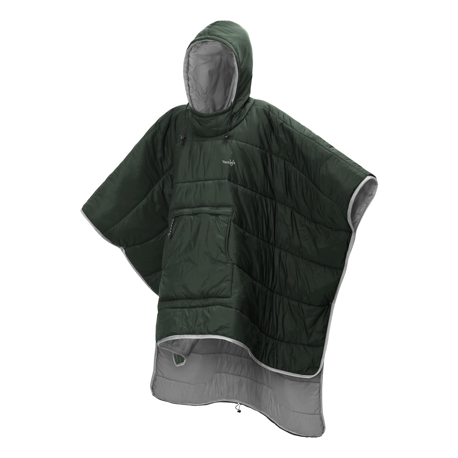 Tentock Zimowe ponczo z wiatroszczelną peleryną do noszenia, ponadwymiarowy bawełniany koc z kapturem z kapturem wodoodporny ultralekki śpiwór na kemping, trekking, podróż, dom, biuro