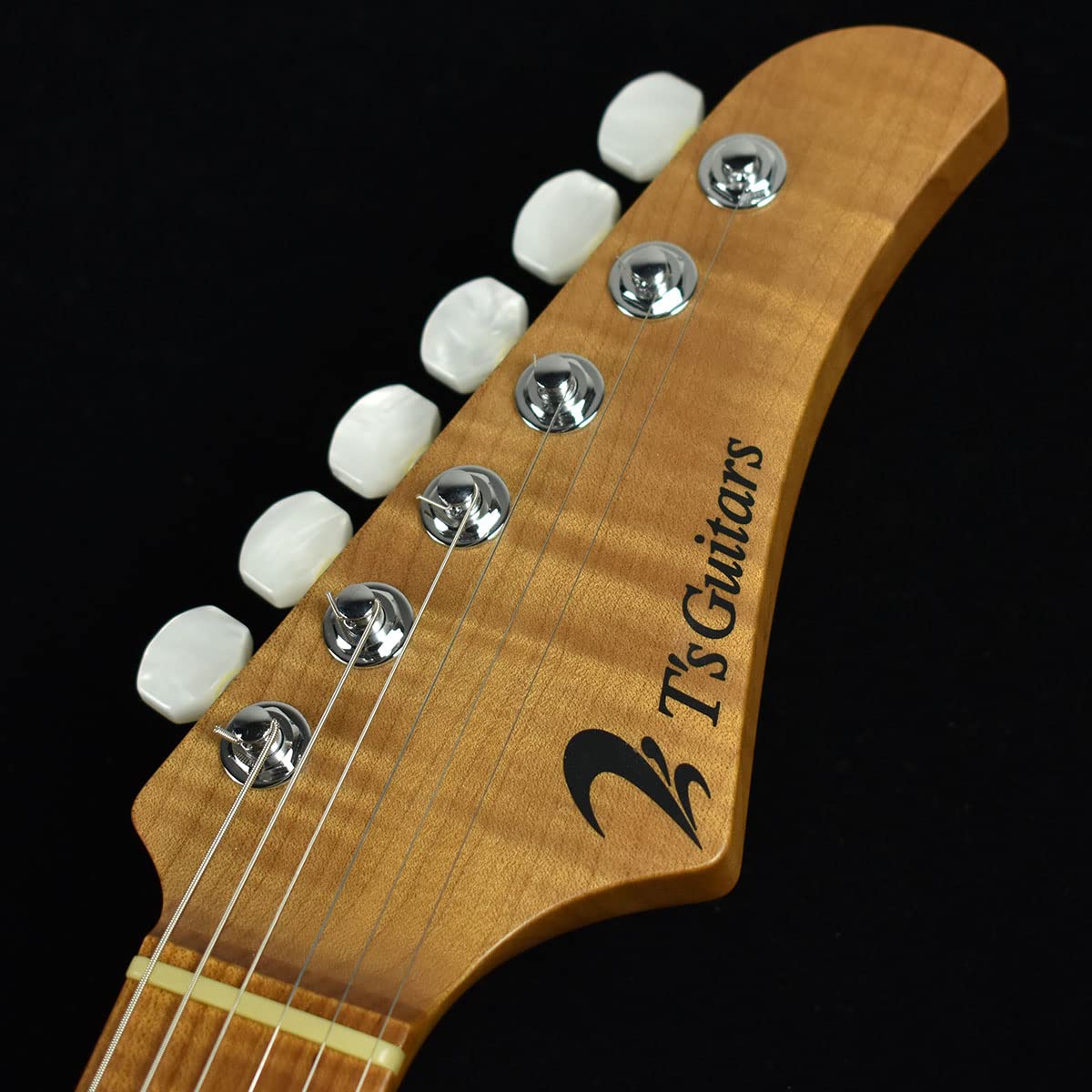 Amazon | Ts Guitars DST-DX22 Roasted Flame Maple Trans Blue Denim 