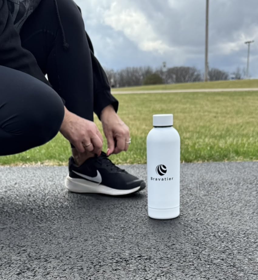 Bravatier Stainless Steel Water Bottle, 500ml/17oz, Double Wall, Vacuum Insulated for Hot & Cold Drinks, Premium UV Print, Sports, Office, Outdoor, and Travel