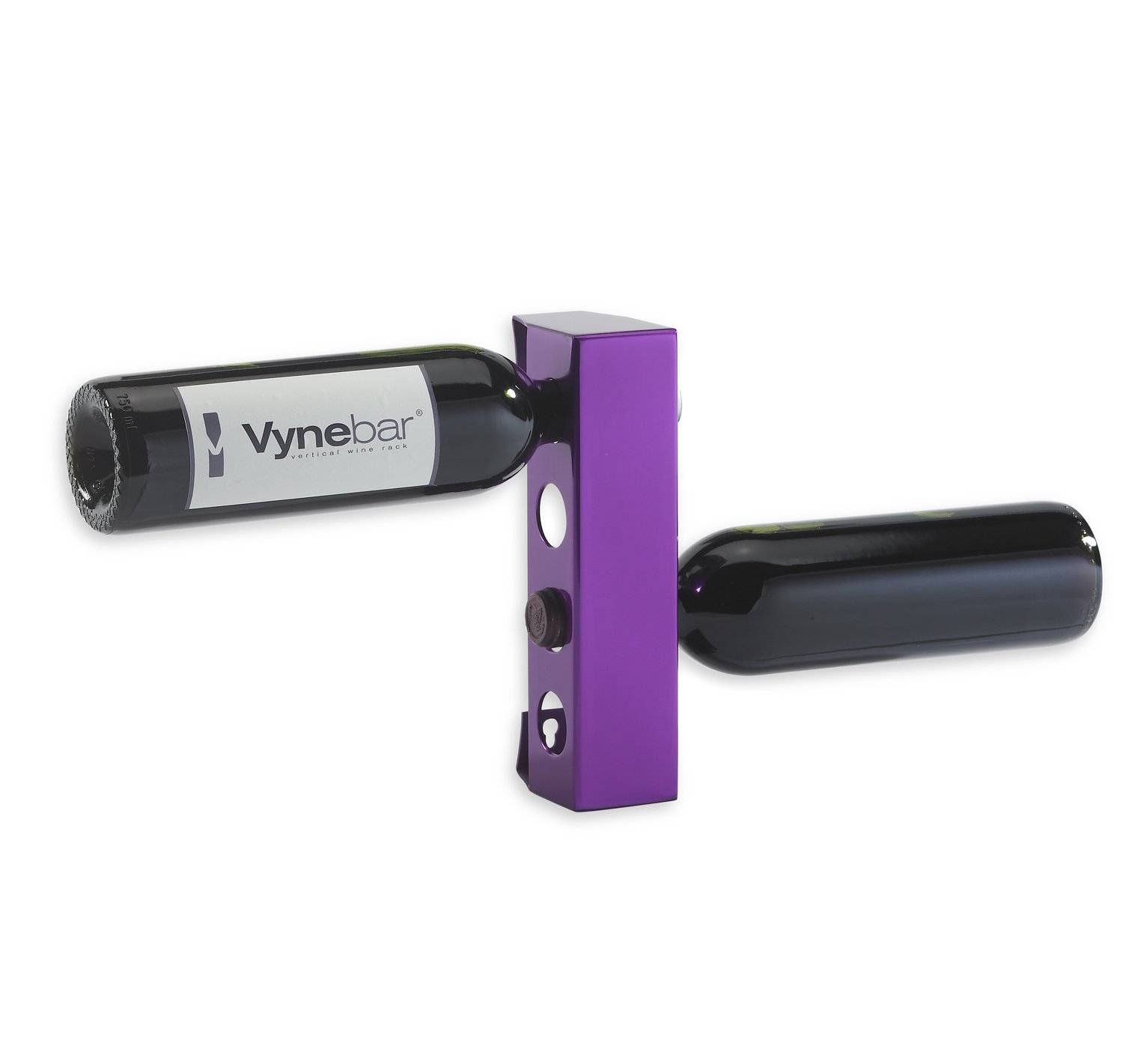 Vynebar 4 Polished Purple Vertical Wine Rack