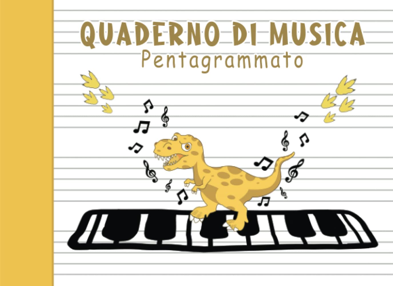 Quaderno Di Musica A5 Pentagrammato - Per Bambini, 5 Pentagrammi Per Pagina - Foto 9
