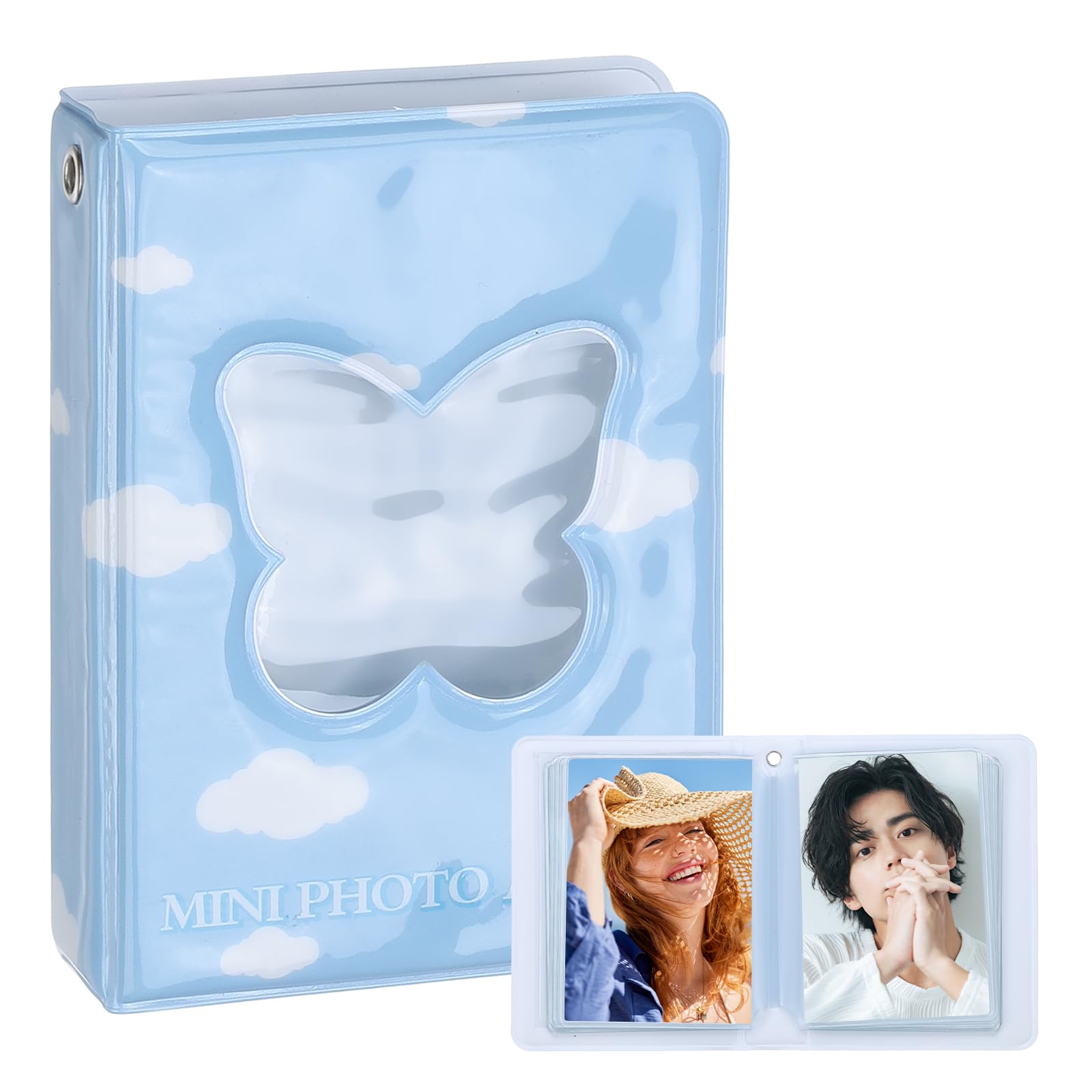 PATIKIL 3 Inch Mini Photocard Binder Butterfly Hollow Photocard