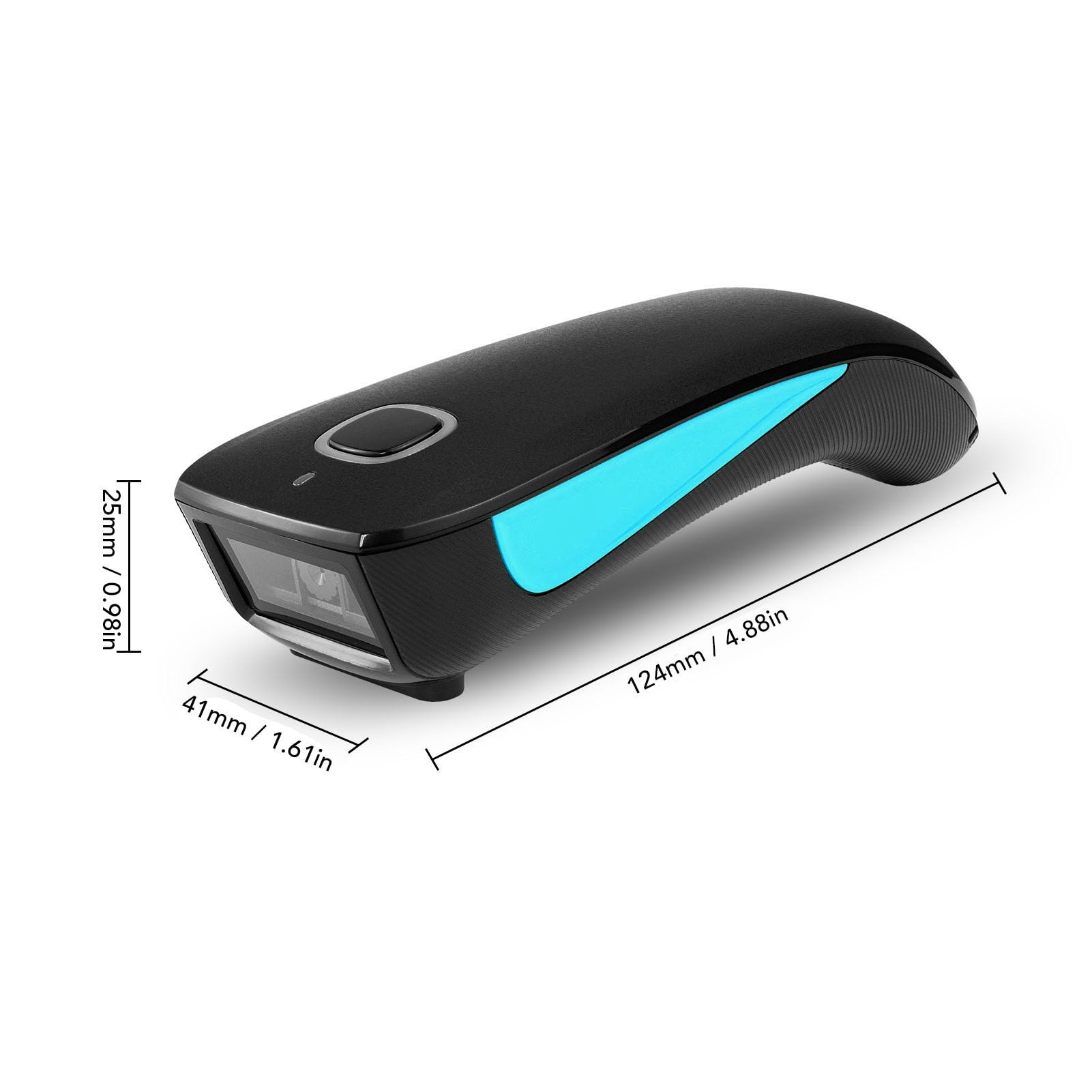 Generic Lettore di Codici a Barre Portatile Automatico Scanner di Codici a Barre 1D Wireless per Librerie, Farmacie e Boutique di Moda ABS