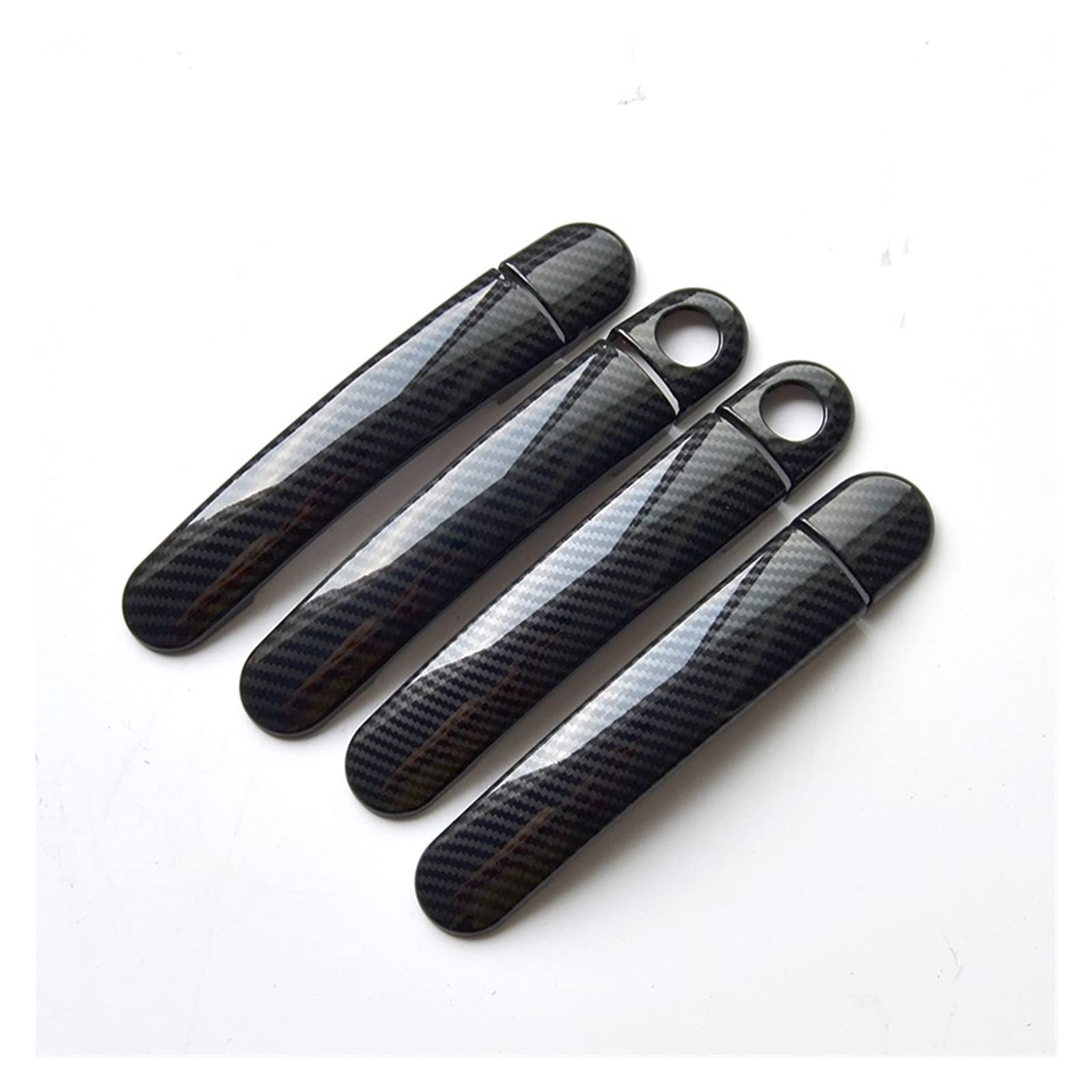 Rinkteea One Color Exterior Car Door Handle For Octavia 2008-2013 Carbon Fiber Chrome Car Door Handle Cover Cup Bowl Trim Sticker Styling Accessories(G7)