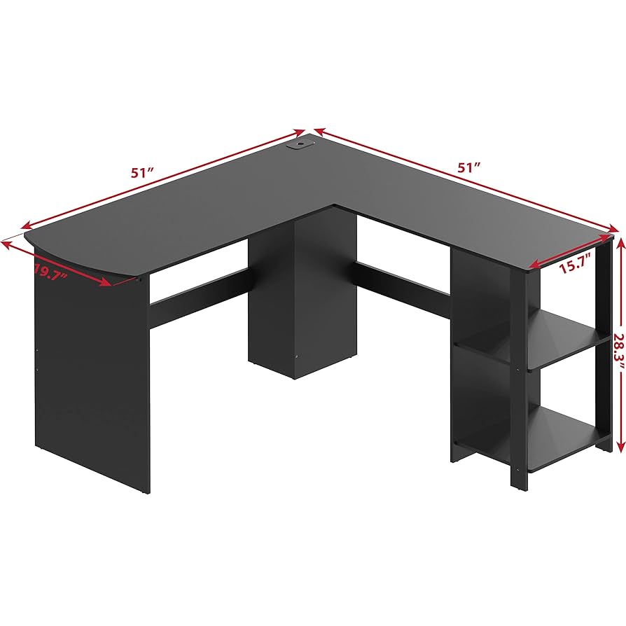 ロッソページ Amazon.com: SHW 51 x 51 Inches Vista L-Shaped Desk with