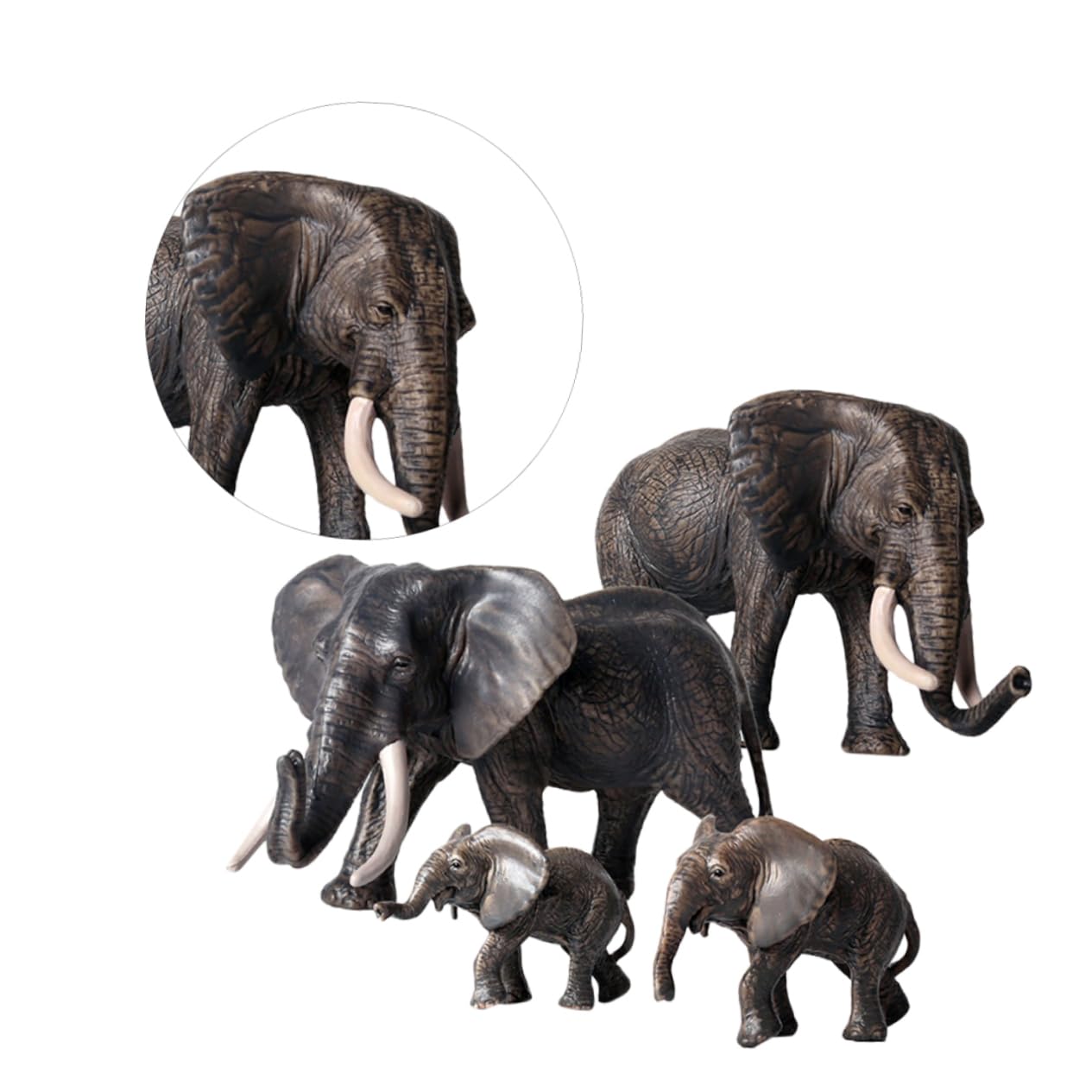 Juguete Modelo de Elefante Figura de Animal Simulada Adorno de Modelo Animal Juguete Infantil para Jugar el Hogar o Parque Infantil