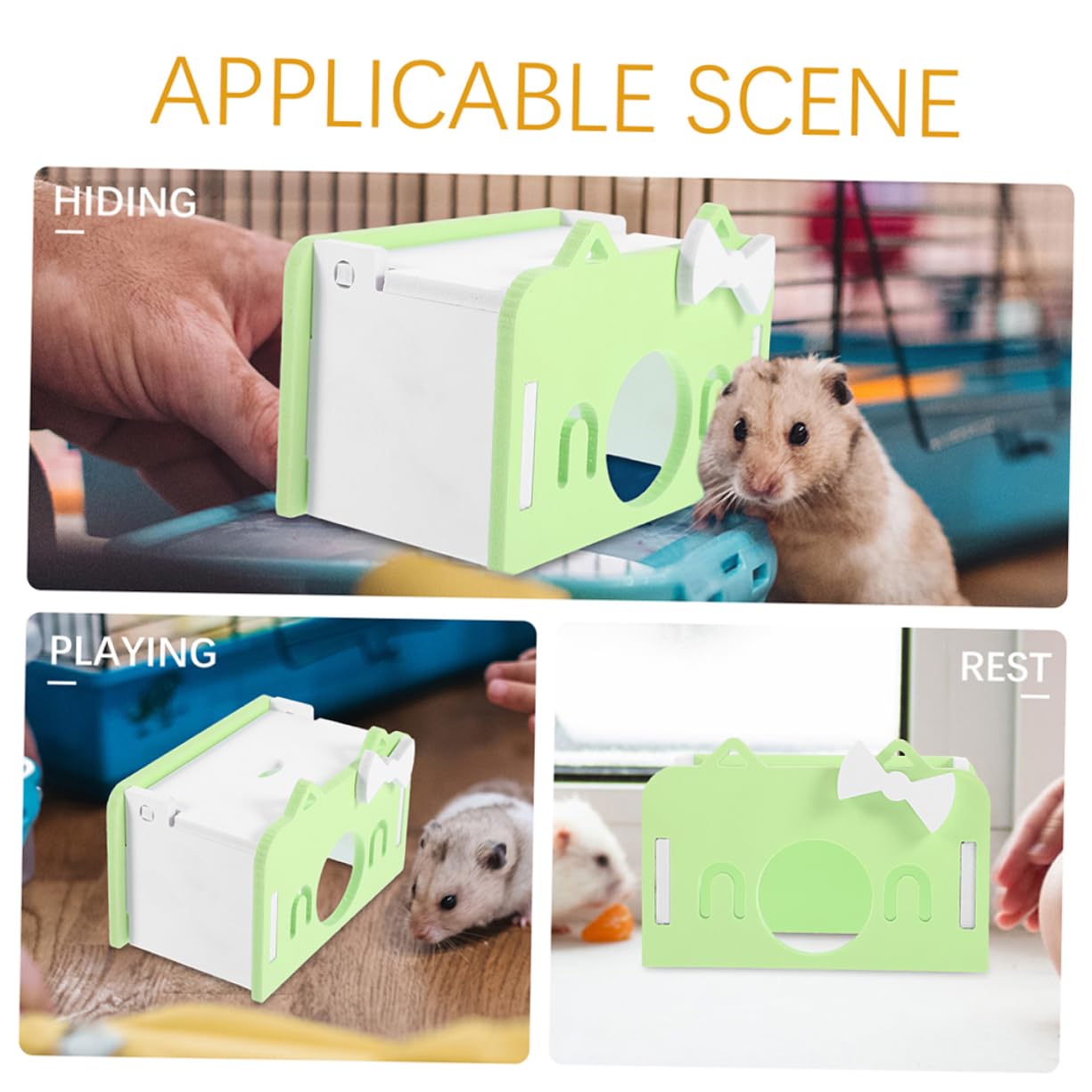 Supvox 10stücke Meerschweinchen Versteckhaus Kleintier-Hideout Für Hamster Chinchilla Und Andere Kleine Haustiere Zum Spielen Und Entspannen Kleiner Grüner Unterschlupf