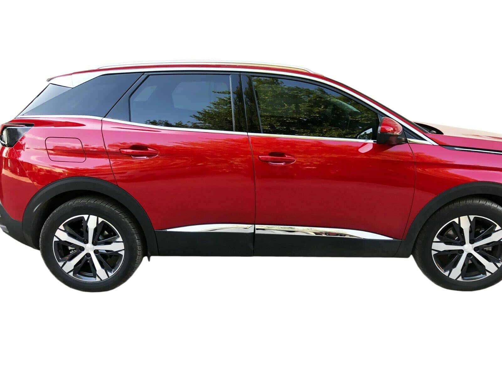 Recambo Listwy okienne ze stali nierdzewnej pasuj?ce do Peugeot 3008 II od 2016- | zestaw 8-cz??ciowy | chrom polerowany