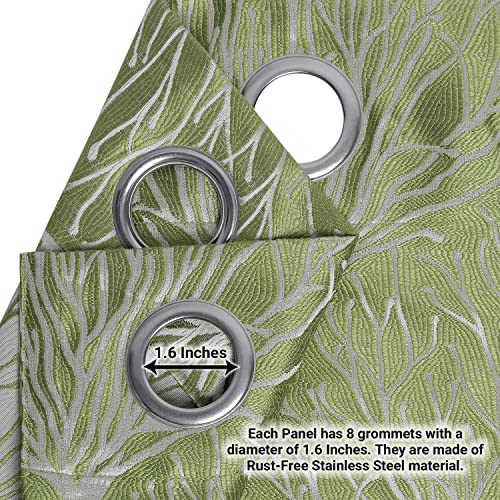 Image of Homestan Printed Door Curtains 9 Feet Long Set of 2, Parda 9 Feet Long with Grommet Design for Home Decor (9x4 Feet, Green)