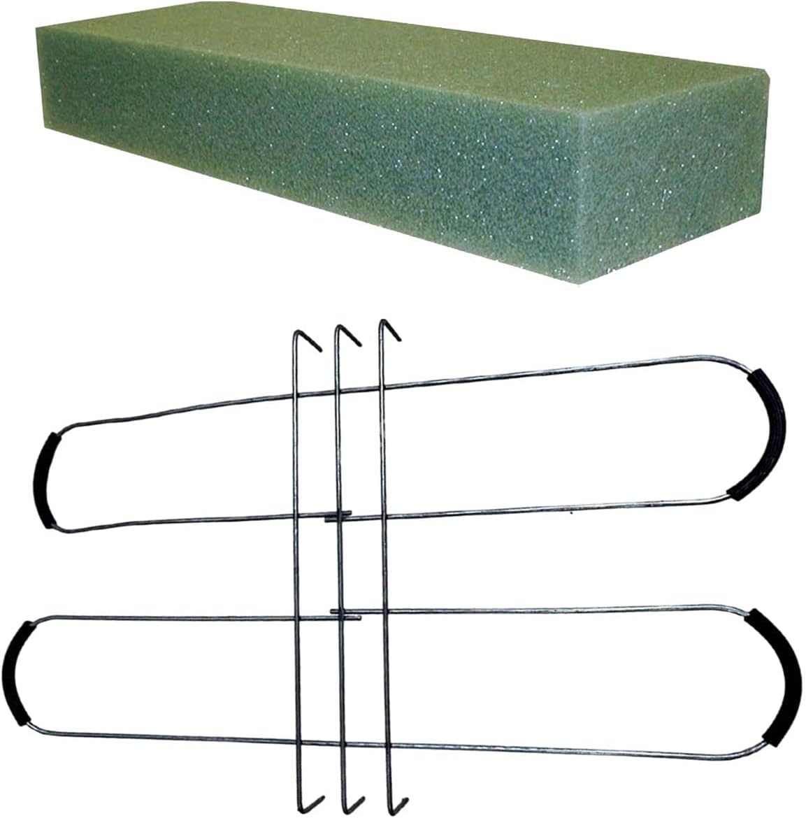 GARENDE Headstone Flower Saddle Cemetery Saddles with Floral Foam Iron