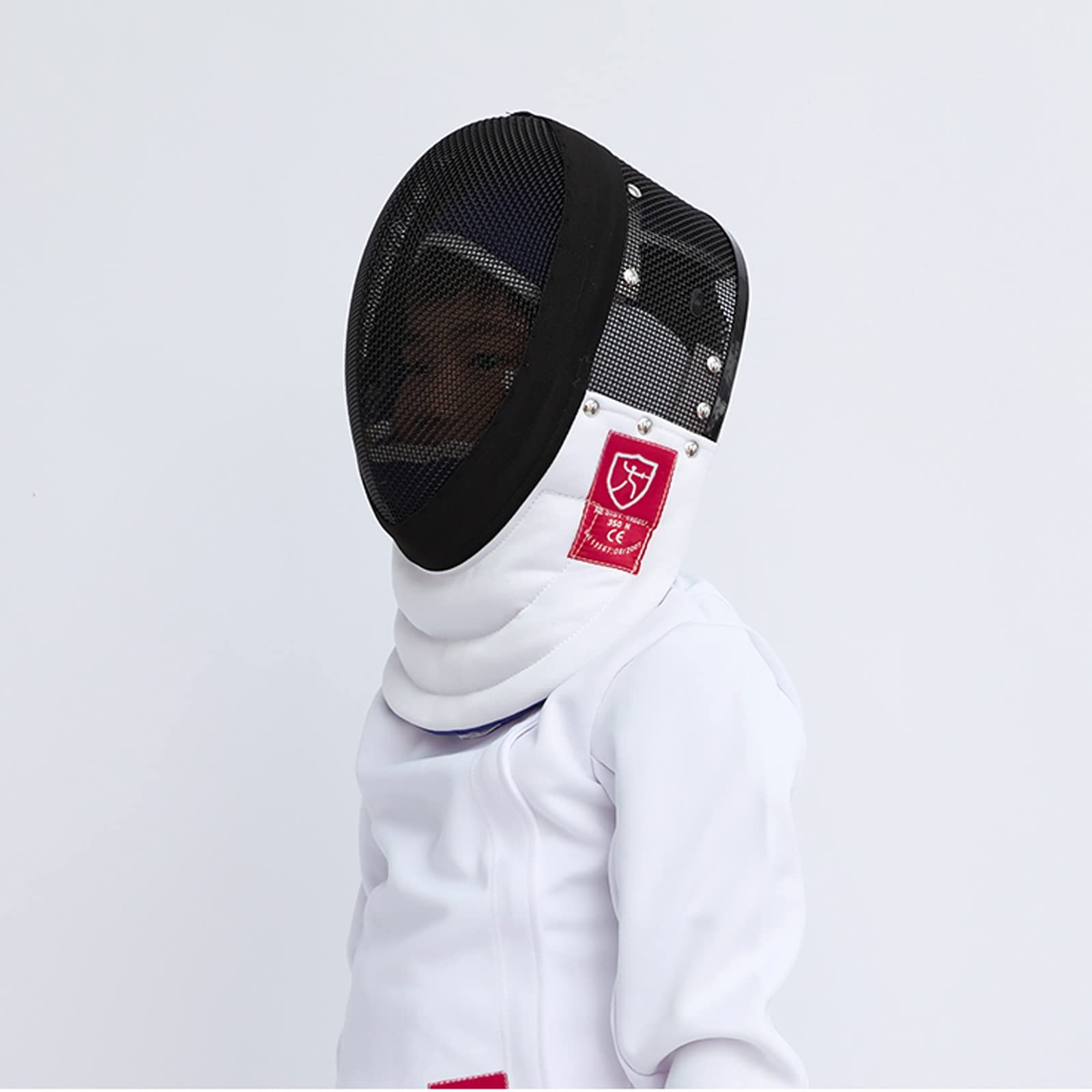 Fechtdegenhelm Fechtmütze 350N/700N/1600N Fechtschützer Fechttrainingsgeräte (Dicke : 350N (Dismantling), Size : M)
