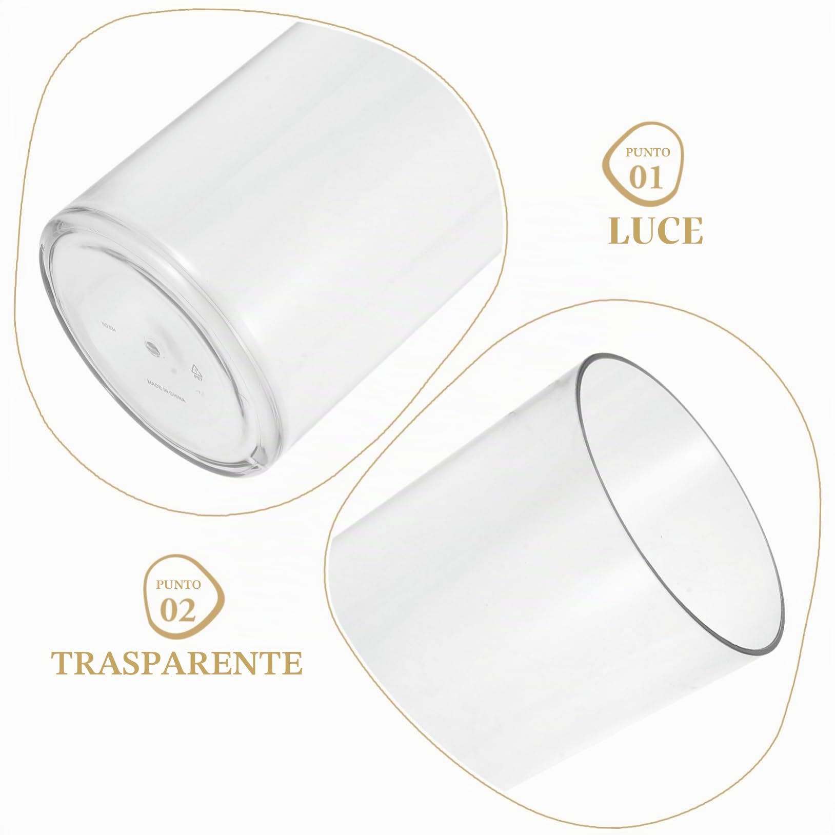 Secchiello Portaombrelli Trasparente Rotondo in Pet 1 Pezzo | Asciugare e Organizzare Ombrelli, Uso Casa Esterno, Design Moderno Decorativo