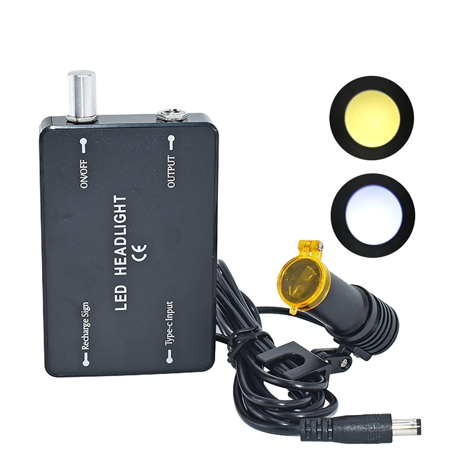 Lente d'ingrandimento binoculare per occhiali da dentista Luce da 5 W con clip, per lente d'ingrandimento dentale Lente d'ingrandimento dentale per laboratorio odontotecnico