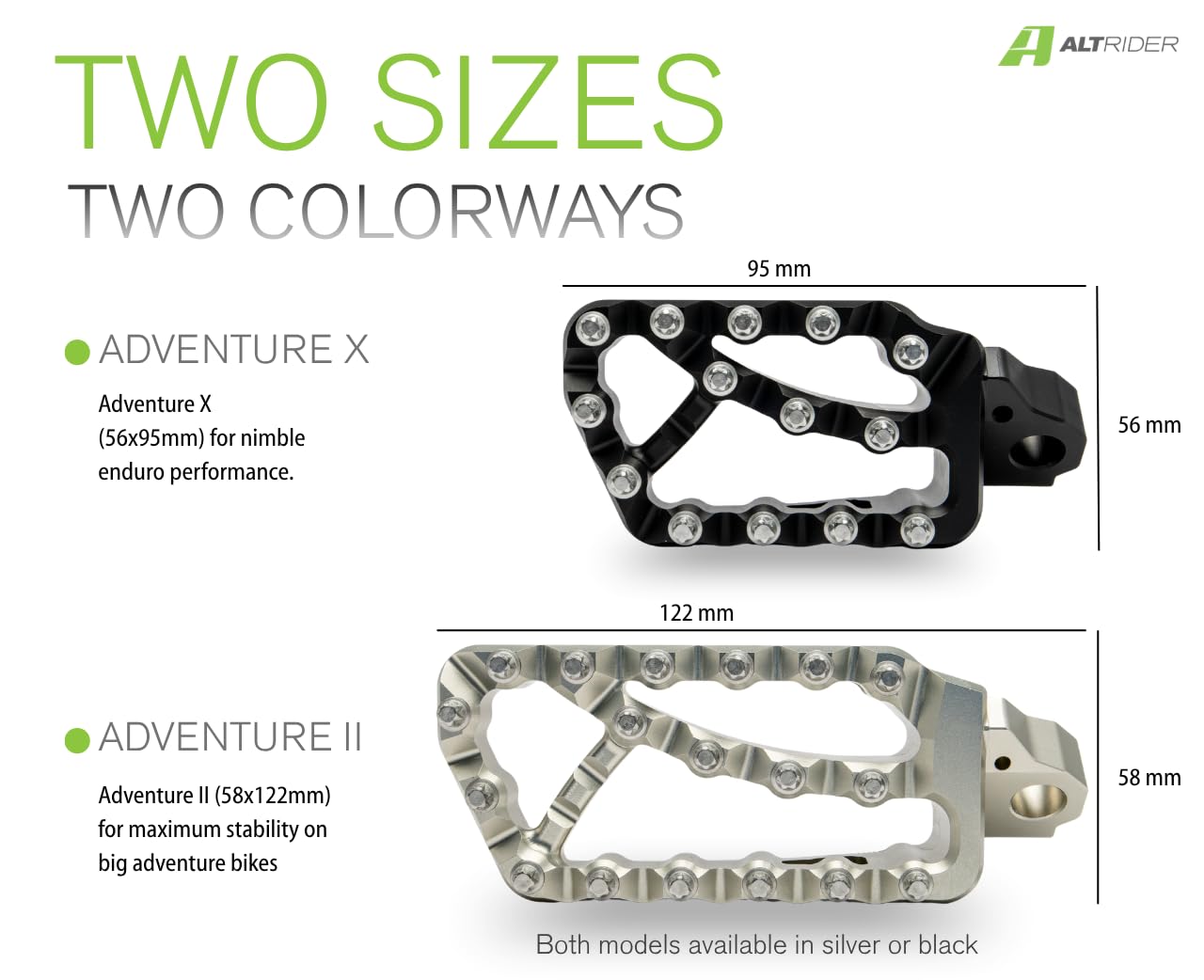 Amazon.com: AltRider Adventure II Foot Pegs Compatible With Honda