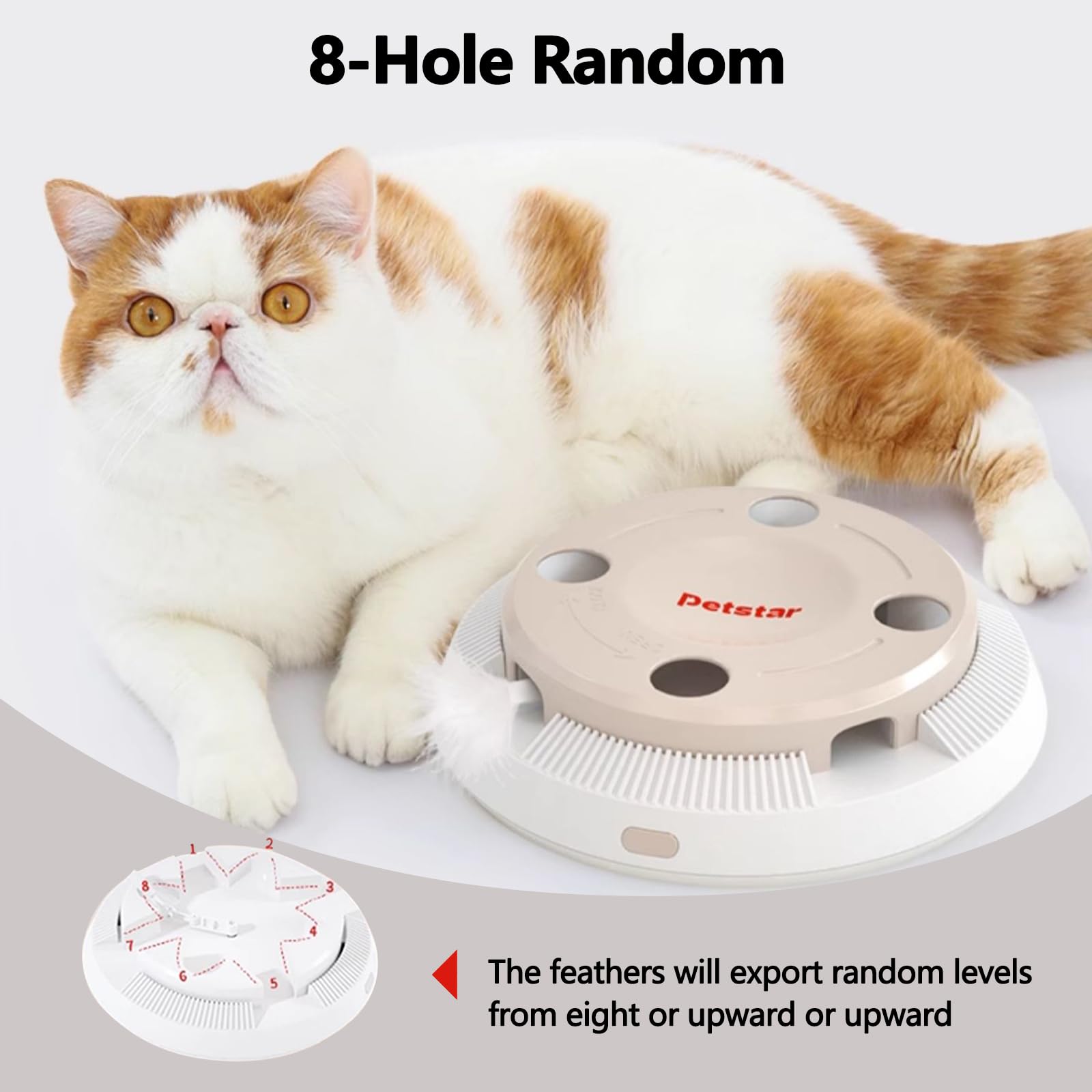 Galatée Interaktives Katzenspielzeug, Automatisches Katzenspielzeug, Intelligentes Katzenfederspielzeug, Katzen-Teaser, Robustes ABS-Material, Automatisches Katzenspielzeug Für Hauskatzen(Grün)