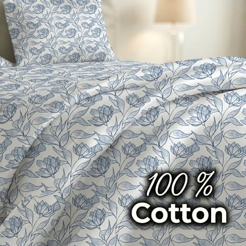 Image of Mafatlal 186 TC Metro Cotton King Size Bedsheet | 108 x 108 Inch| Soft, Breathable & Lightweight |Includes 2 Pillow Covers