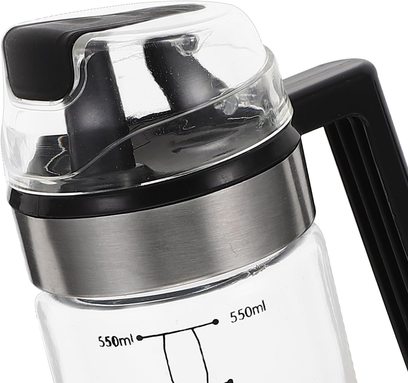 BESTYASH Glass Oil Dispenser Bottle with Auto Opening Lid for Soy Sauce