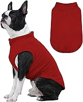 Vista 19 de FUAMEY Chaleco de forro polar para perros pequeños, sudaderas cálidas y elásticas para perros con agujero para correa, suéter suave de cuello alto