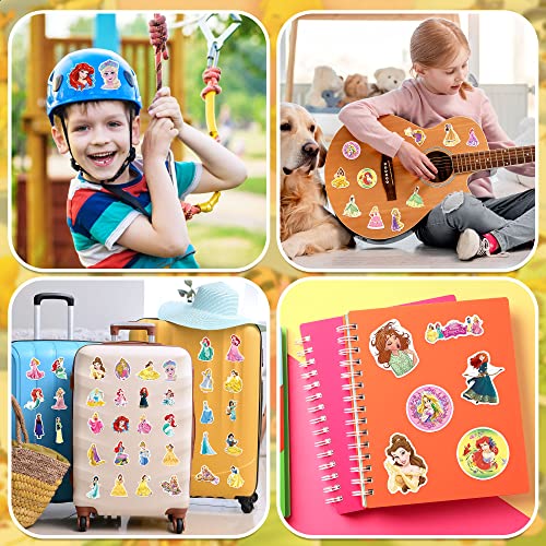 Figall Princess Party Favors - 98Pcs Princess Birthday Party Decorations Set Include 48Pcs Slap Bracelet And 50Pcs Princess Stickers Birthday Party Supplies Perfect Goodie Candy Bag Stuffers Rewards #TOP5
