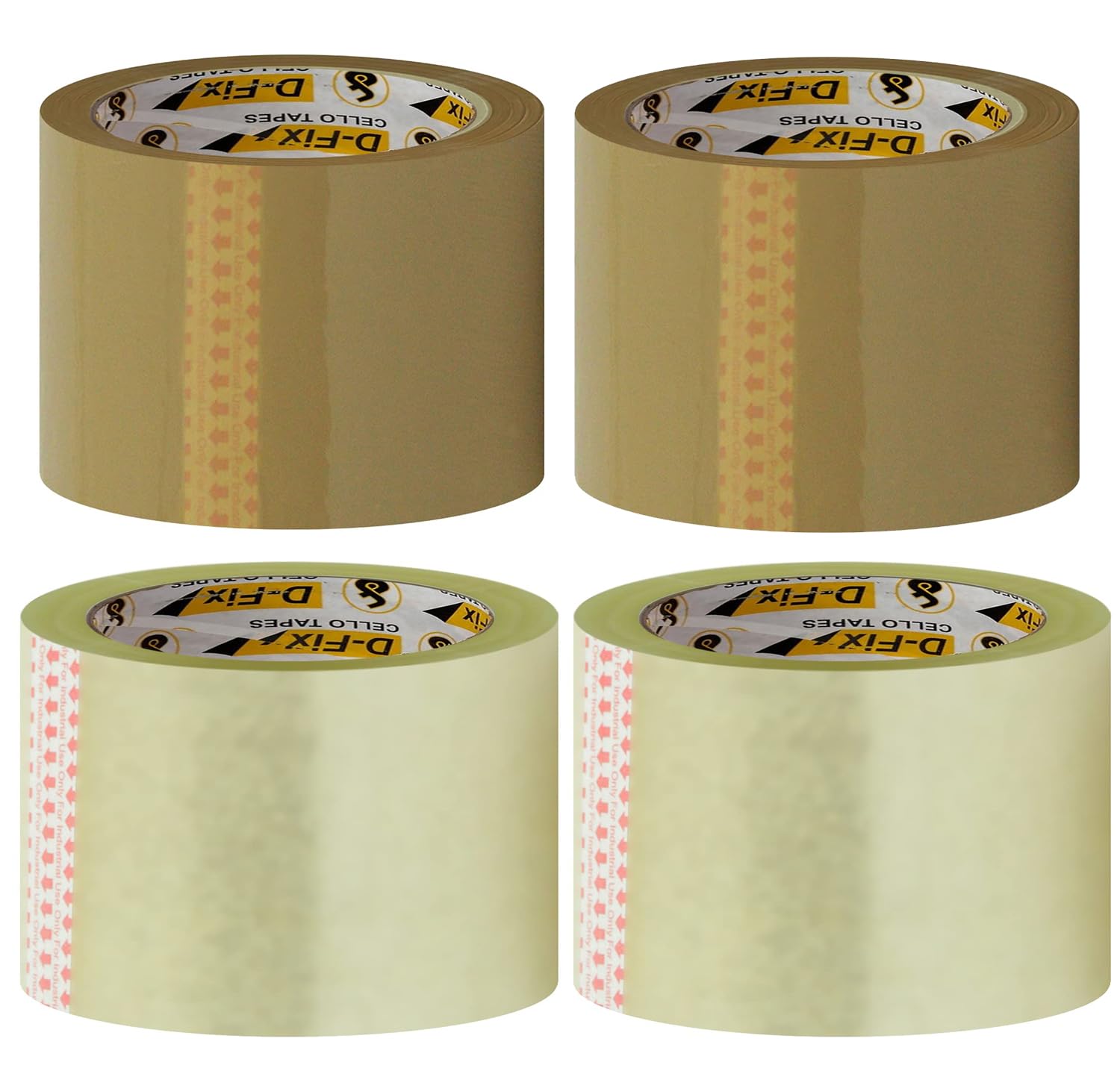 4 Rolls, Per Pack Self Adhesive Brown and Transparent Packing Cello Tape - 65 Meters in Length - 72mm Width, BOPP Industrial Packaging Tape for E-Commerce Box Packing, Office and Home use (B0CKXNSP7Y) Amazon Price History, Amazon Price Tracker