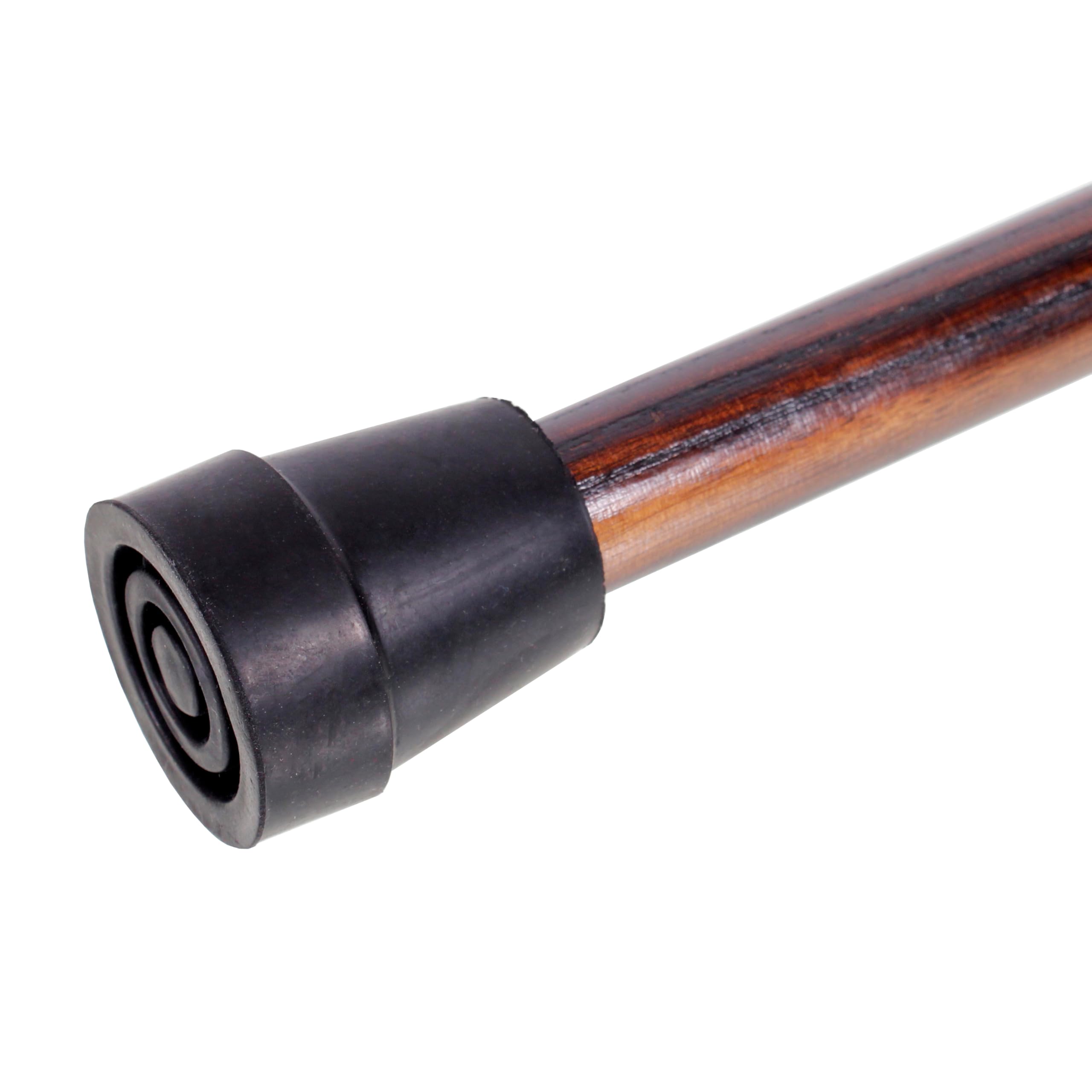 Canne Derby en bois fabriquée à la main pour homme et femme avec manche brûlé et col - 95 cm