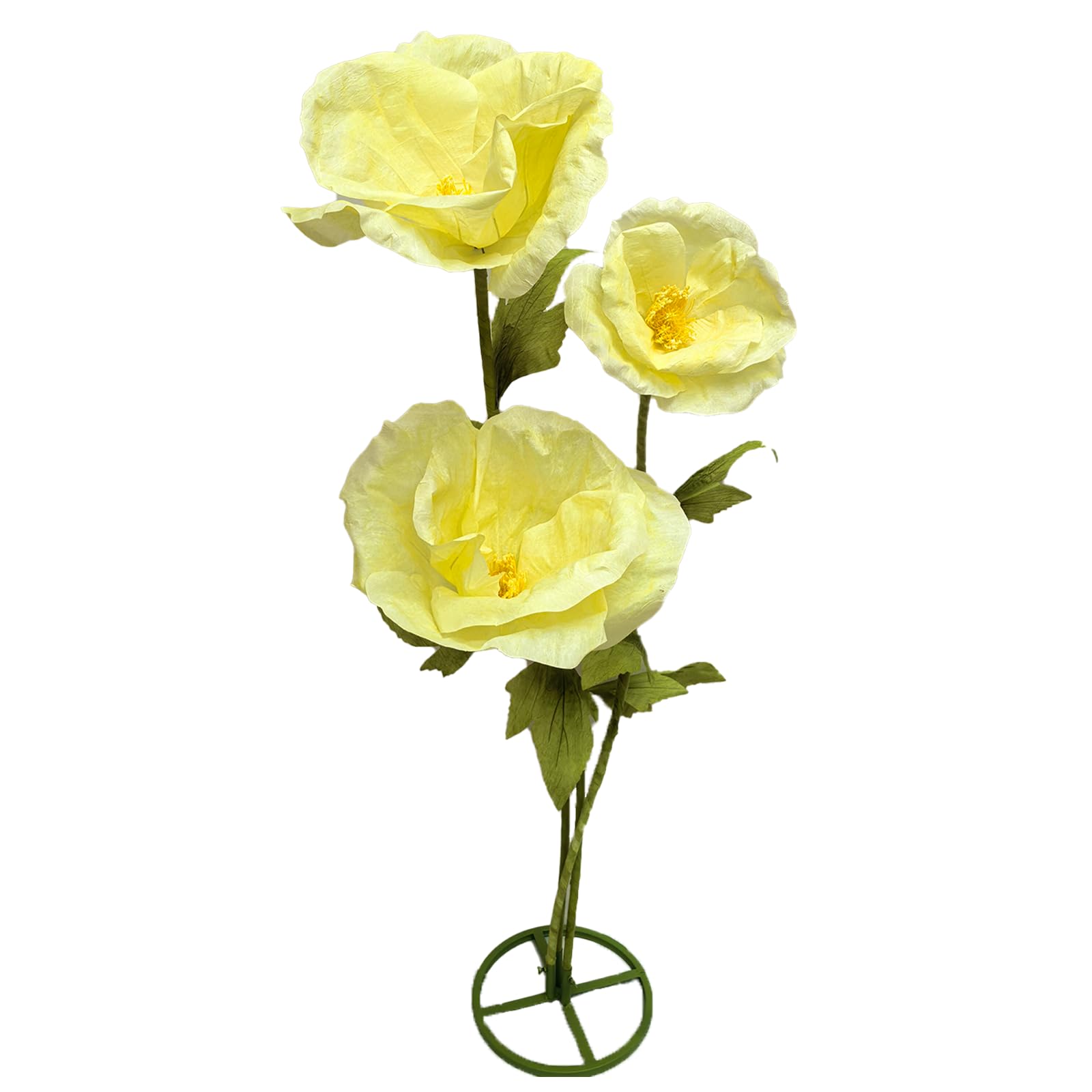 lifemet Giant Yellow Fake Artificial Flowers Flower Set - 3D Realistic Waterproof Durable for Home Garden Wedding Decor Perfect for Party Office Hotel Exhibition Photography Props